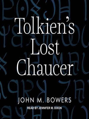 cover image of Tolkien's Lost Chaucer